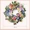 22" Artificial Flower Wreath, Colorful Spring/Summer Floral Wreaths with Roses Orchid Gardenia Hydrangea for Front Door Wall Window Holiday Festival Party Banquet Wedding Decor